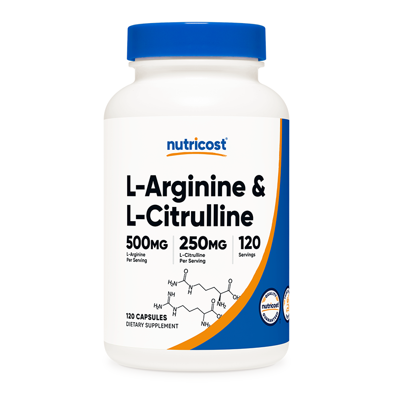 Тонус и енергия - Л-Аргинин + Л-Цитрулин  (L-Arginine + L-Citrulline), 550 mg + 250 mg/120 капсули