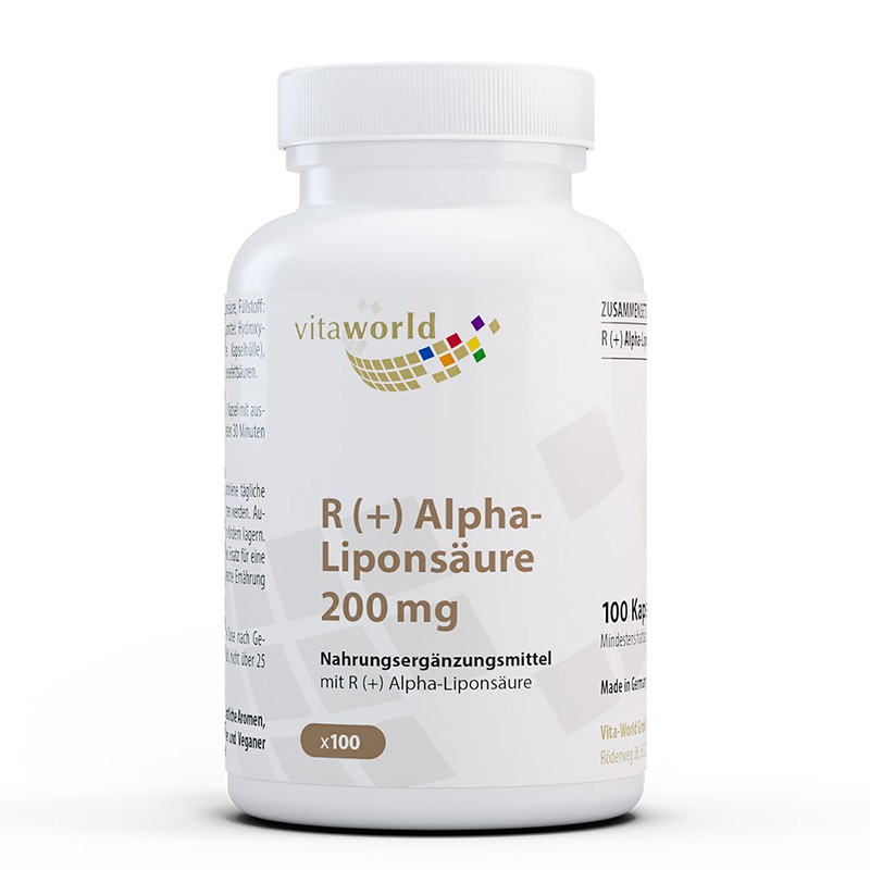 Метаболизъм и кръвна захар - R(+) Aлфа липоева киселина (R + Alpha-Liponsaure), 200 mg x 100 капсули