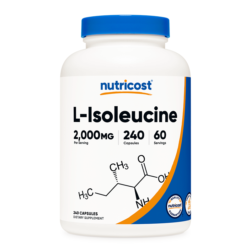 Мускулна маса и издръжливост - Л-Изолевцин (L-Isoleucine), 500 mg х 240 капсули