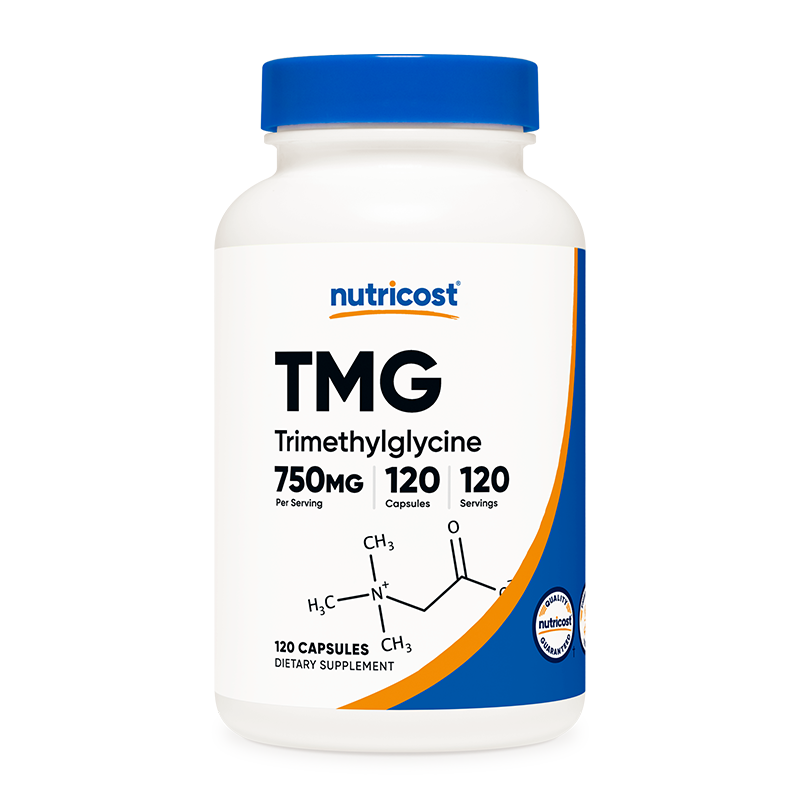 Нормализира нивата на хомоцистеина - TMG Бетаин анхидрид (триметилглицин), 750 mg х120 капсули