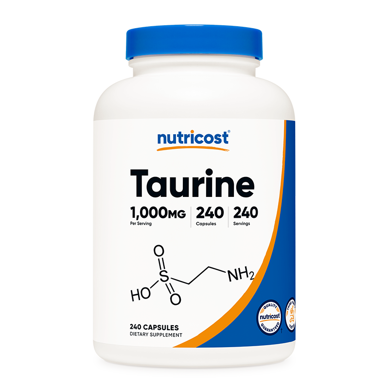 Мускулна функция и издръжливост - Таурин (Taurine), 1000 mg, 240 капсули