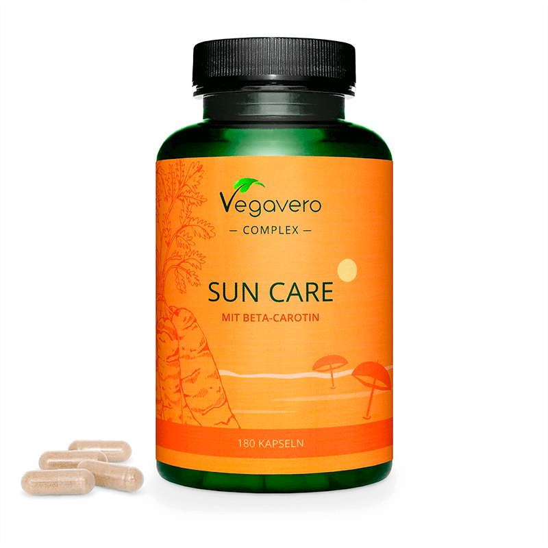 Sun Care Формула за равномерен тен с бета каротин - За кадифена, подхранена и здрава кожа, 180 капсули