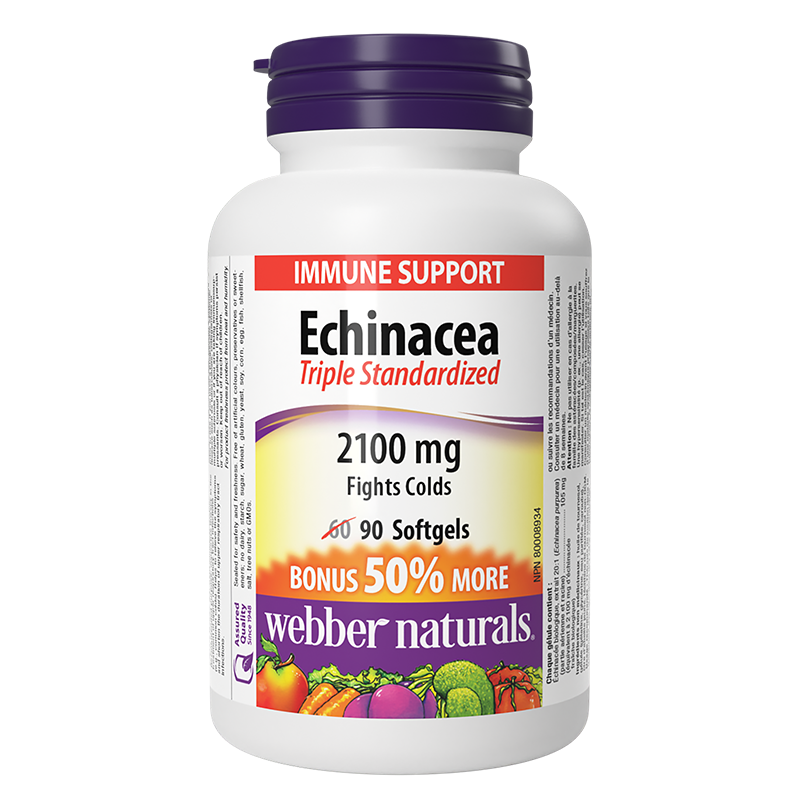 Имунитет - Ехинацея (тройно стандартизиран екстракт) 2100 mg, 90 софтгел капсули