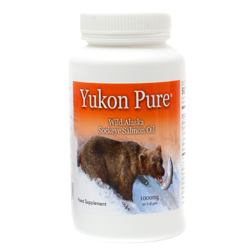 Масло от дива сьомга Нерка – неврологично и сърдечно здраве - Yukon Pure® Wild Alaska Sockeye Salmon Oil, 90 софтгел капсули