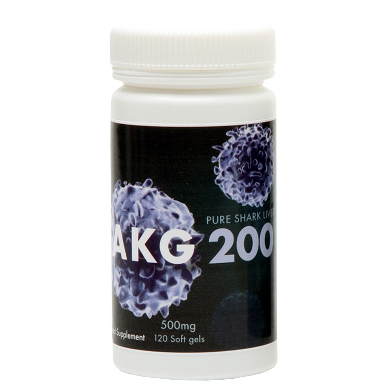 Сърдечна и мозъчна функция - Масло от черен дроб на Акула AKG 200, 1000 mg х 120 софтгел капсули