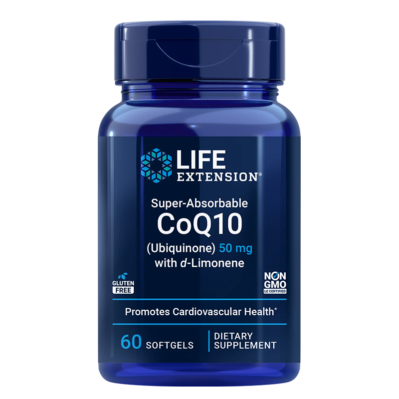 Мощен антиоксидант за здраво сърце - Коензим Q10 (убиквинон) 50 mg + d-Лимонен, 60 софтгел капсули