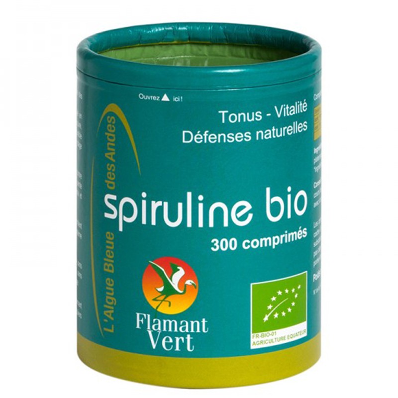 Имунна подкрепа и тонус - Спирулина Био, 500 mg х 300 таблетки Flamant Vert