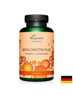 Грижа за зрението и кожата - Бета-каротин + Витамин Е + Астаксантин, 120 капсули - Витамин А