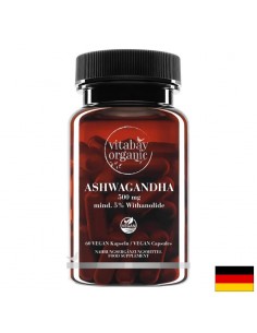 Стрес и добро настроение - Ашваганда KSM-66 органик, 500 mg х 60 капсули - Ашваганда