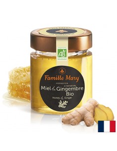 Пчелен акациев мед + Джинджифил БИО - Miel Gingembre BIO, 170 g - Пчелни продукти