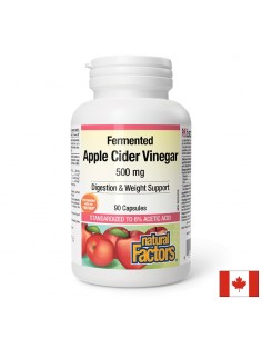 Ябълков оцет - Apple Cider Vinegar, 500 mg х 90 капсули - Ябълков оцет