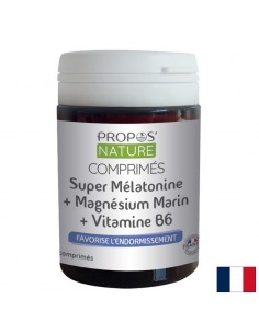 Стрес и безсъние - Мелатонин + Морски магнезий + Витамин В6, 60 таблетки - Мелатонин