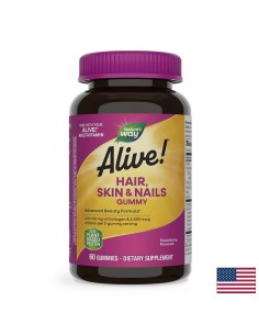 Формула за коса, кожа и нокти Алайв - Alive! Hair, Skin & Nails Gummies, 60 желирани таблетки - Витамин E