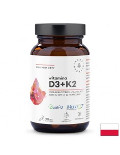 Кости и стави - Витамин D3 2000 IU + К2 100 µg, 90 капсули - Витамин K