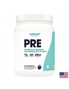 Pre-Workout - Енергиен метаболизъм (формула за жени), 330 g х 60 дози, прах, с вкус на синя малина - Спортни добавки
