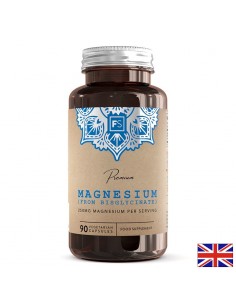 Мускулна, сърдечна и нервна система - Магнезий (бисглицинат), 125 mg х 90 капсули - Магнезий