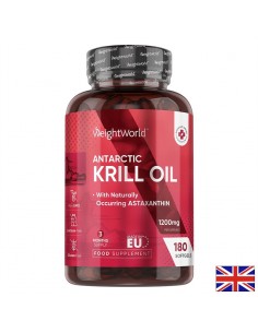 Грижа за сърцето, мозъка и зрението - Масло от Антарктически крил 600 mg, 180 софтгел капсули - Krill oil - Грижа за очи и зрение