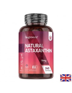 За зрението - Астаксантин 18 mg (от микроводорасли), 240 капсули - Astaxanthin - Грижа за очи и зрение