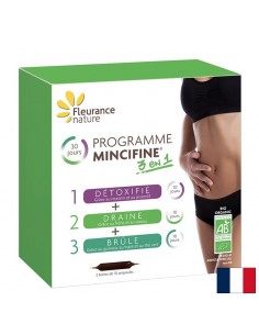 Детокс програма за отслабване и стимулация на лимфата - Mincifine 3 в 1 – при наднормено тегло, подуване и целулит, 30 ампули - ПМС