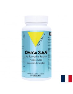 Мозъчна, зрителна и сърдечна функция - Oмега 3-6-9 (от рибено, ленено и пореч масло), 50 капсули - Грижа за очи и зрение