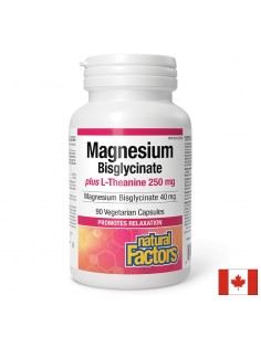 Стрес и добро настроение - Магнезий (бисглицинат) 40 mg + Л-Теанин 250 mg х 90 капсули - Магнезий