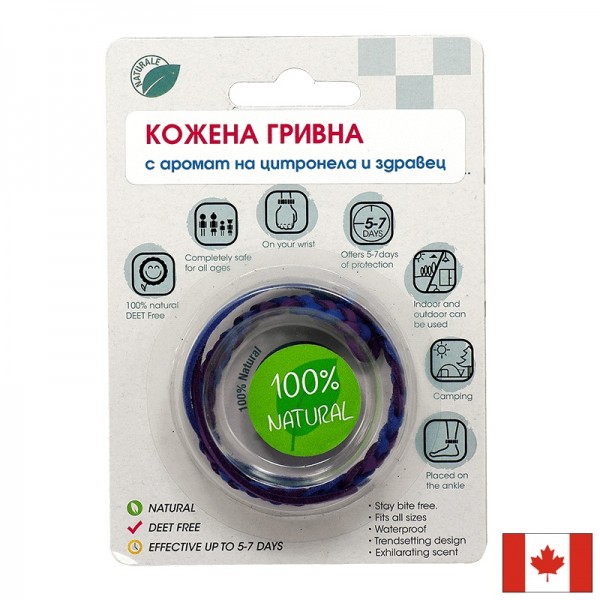 Кожена гривна GLANTU с аромат на...