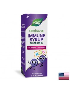 Самбукус Имун сироп за деца с черен бъз, ехинацея и прополис - Sambucus Immune Syrup for Kids, 240 ml
