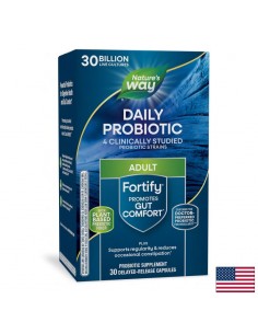 Пробиотик + пребиотици – ежедневна грижа - Fortify Probiotic Everyday Care, 30 млрд. активни пробиотици, 30 капсули