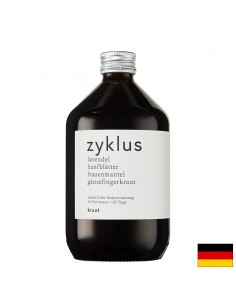 Еликсир за жени – за нормализиране на цикъла - Oxymel Zyklus с лавандула, дамска мантия, листа от коноп, 500 ml, 50 дози - Хормонален дисбаланс