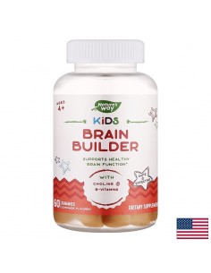 Детска формула за стимулиране на мозъчната дейност - Kids Brain Builder, 60 желирани таблетки - Специализирани формули