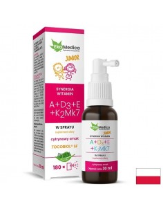 Грижа за костите - Витамини А + D3 + E + K2, 30 ml, орален спрей, 180 дози - Витамин E