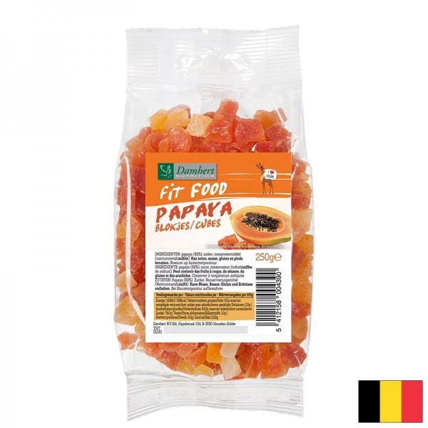 Сушен плод от папая на кубчета, 250 g