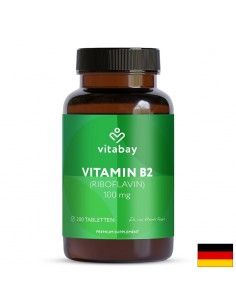 Енергия и нервна система - Витамин B2 (Рибофлавин), 100 mg x 200 таблетки - Витамин B