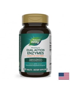 Панкреатични ензими Mega-Zyme Dual action Enzymes, 100 таблетки - Ензими