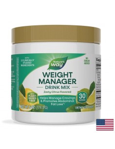 Формула за контрол на апетита, теглото и коремните мазнини - Weight Manager - 174.3 g прах, с вкус на цитрусови плодове - Висок холестерол