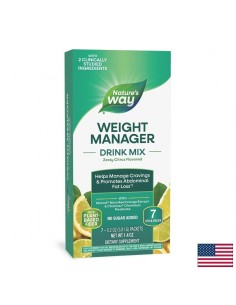 Формула за контрол на апетита, теглото и коремните мазнини - Weight Manager - 7 сашета, с вкус на цитрусови плодове - Витамин B
