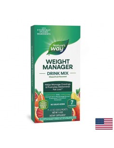 Формула за контрол на апетита, теглото и коремните мазнини - Weight Manager, 7 сашета, с плодов вкус - Витамин B