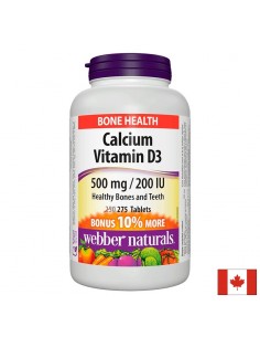 Калций 500 mg + Витамин D3 200 IU - За здрави кости и зъби, 275 таблетки 2