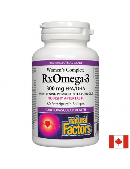Women's Complete RX Omega 3 Factors (Омега Фактор за Жени) 1035 mg х 60 софтгел капсули Natural Factors - 1