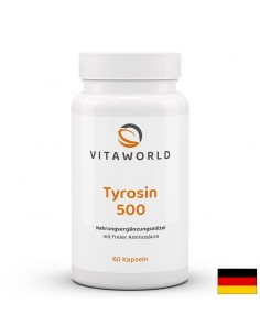 L-Тирозин – За синтеза на тиреоидни хормони и концентрация, 500 mg, 120 капсули - Хормонален дисбаланс