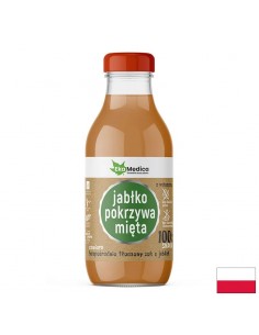 Ябълка + Коприва + Мента – Подкрепа при задържане на течности, сок 300 ml - Детоксикация