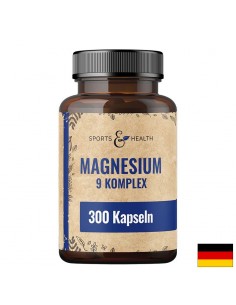 Магнезий 200 mg (комплекс от 9 форми) + B6 и Пантотенова киселина – За мускули, енергия и нервна система, 300 капсули - Витамин B