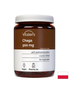 Чага – Имунитет и баланс на кръвната захар, 500 mg, 60 капсули - Вегетарианци/Вегани