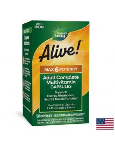 Мултивитамини Алайв Max6 максимум сила - Alive!® Max6 Potency Multivitamin, 90 капсули - Мултивитамини