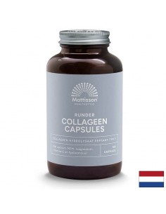 Колаген (тип 1) с калций, магнезий, МСМ, витамин C и хиалуронова киселина - Runder Collagen Peptan, 180 капсули - Колаген