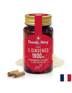 Азиатски женшен 300 mg + Сибирски женшен + Мака – Тонус и адаптогенна подкрепа, 60 капсули