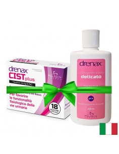 Промо пакет интимно здраве - Интимен гел Drenax® 220 ml + Drenax® с червена боровинка, 18 сашета - По здравно направление