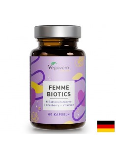 Femme Biotics – пробиотик за жени - Плюс фибри, червена боровинка и витамини, 60 капсули - По здравно направление