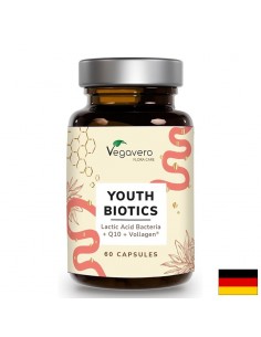 Youth Biotics – Пробиотици, Q10 и хиалуронова киселина за млада кожа и тонус, 60 капсули - По здравно направление