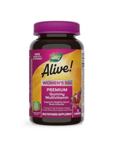 Премиум мултивитамини за жени 50+ Алайв - Alive! Women’s 50+ Premium Gummies Multivitamin, 75 желирани таблетки 2